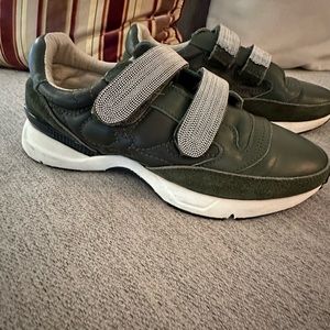 Brunello Cucinelli Green Leather Monili Sneakers Sz.6.5